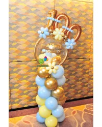 Happy 100 Days Bubble Balloon Design Column 2